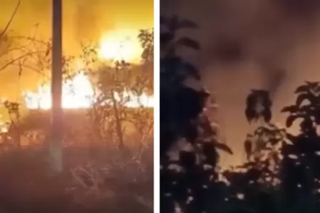 Incendio forestal en Tarapoto