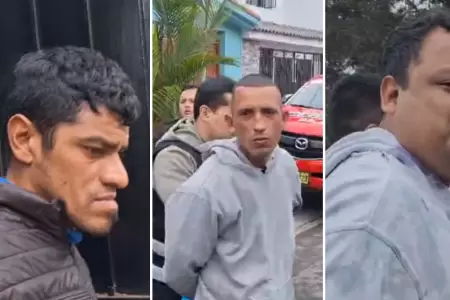 PNP captura a integrantes de la banda criminal 'Las Escorias del 26'.