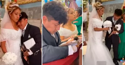 Novio llega borracho a su propia boda.