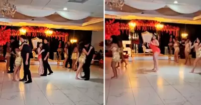 Quinceaera impacta con baile en su fiesta.