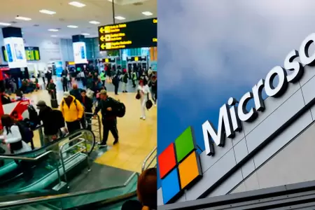 Cada mundial de Microsoft genera caos en aeropuertos.