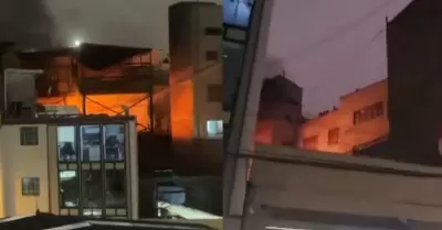 Incendio se desat en el centro de Mesa Redonda.