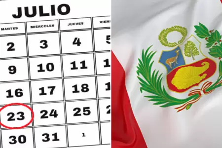 Feriado nacional este martes 23 de julio