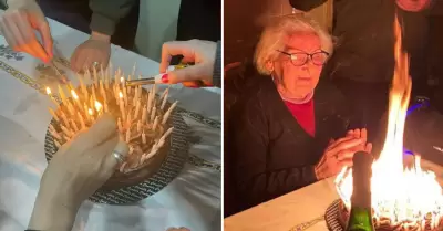 Abuelita celebra 95 aos y acaba mal.