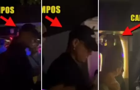 ngelo Campos es captado en discoteca a altas horas de la noche.