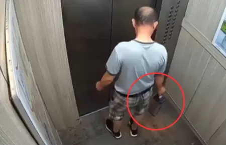 Explosin dentro de ascensor