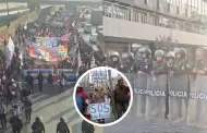 "Que se vayan todos!": Protestantes inician marcha contra Gobierno de Boluarte y se dirigen al Congreso