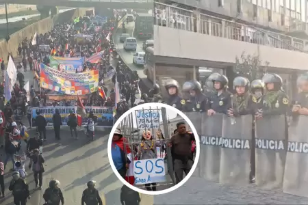 Protestantes inician marcha contra Gobierno de Boluarte