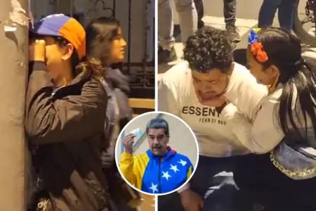 Venezolanos lloran desconsoladamente tras triunfo de Nicols Maduro.