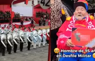 Patriota de corazn! Hombre de 95 aos presente en desfile militar: "Amor por el Per"