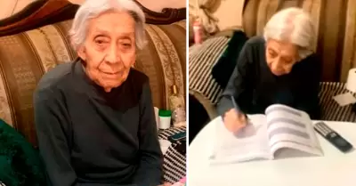 Abuelita cumple su sueo de terminar la secundaria.