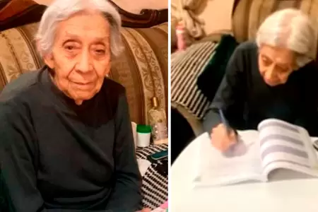 Abuelita cumple su sueo de terminar la secundaria.