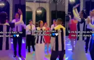 "Grones de corazn": Pareja sorprende a invitados al festejar su boda con camiseta de Alianza Lima