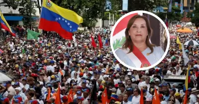 Venezolanos piden apoyo de Dina Boluarte.