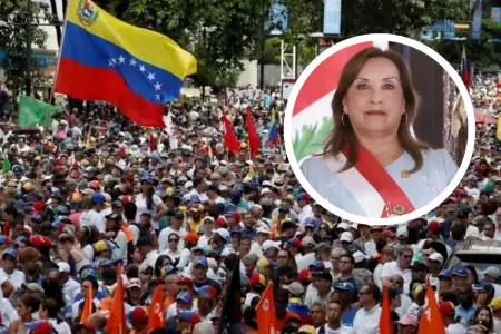 Venezolanos piden apoyo de Dina Boluarte.