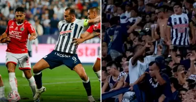 Hinchas de Alianza Lima reaccionan por partido ante U. Comercio.