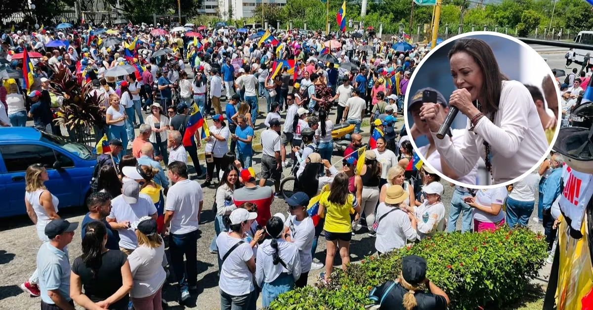 Venezuela: María Corina Machado lidera marcha multitudinaria contra ...