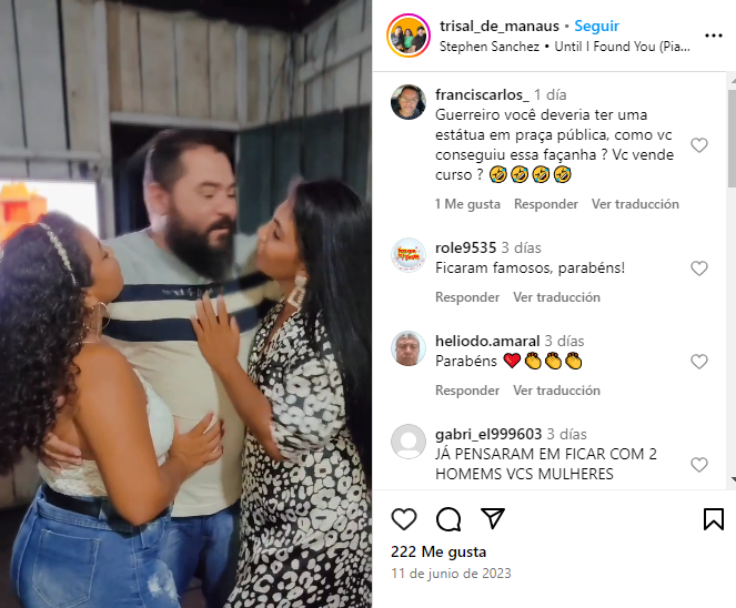 Hombre presume su amor hacia dos hermanas en redes sociales.