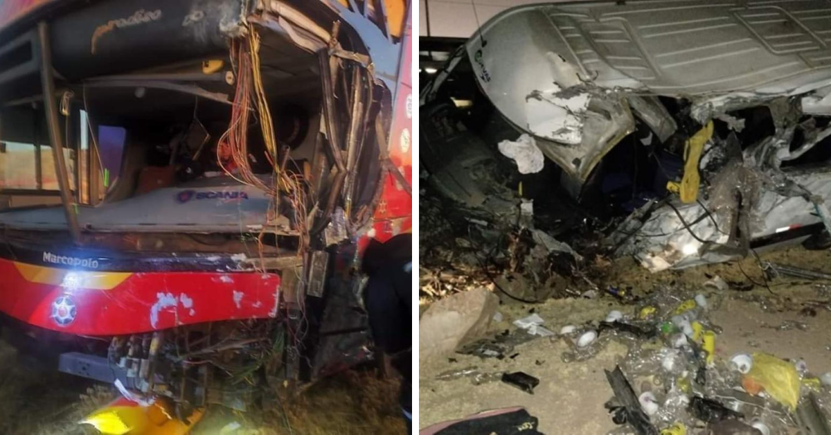 ¡Tragedia! Choque frontal entre bus interprovincial y miniván deja ...