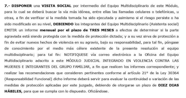 Poder Judicial pide visita social para ver que se cumpla con las medidas de proteccin a favor de Pamela Lpez.