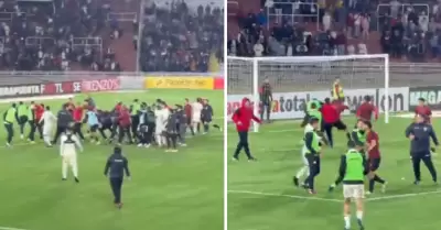 Revelan imgenes de la pelea entre jugadores de la U y Melgar.