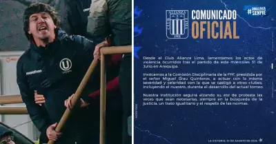 Jean Ferrari responde a comunicado de Alianza Lima.