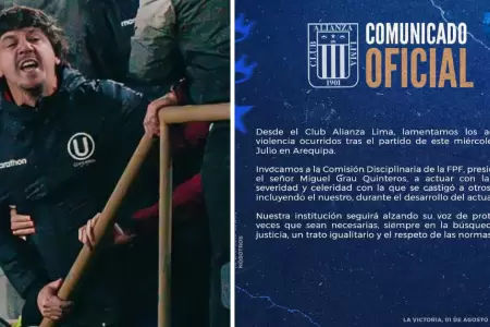 Jean Ferrari responde a comunicado de Alianza Lima.