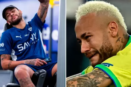 Neymar preocupado por su lesin de rodilla.