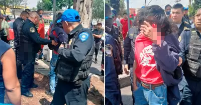 Comerciantes detenidos por intentar castigar a ladrn.