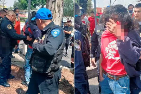 Comerciantes detenidos por intentar castigar a ladrn.