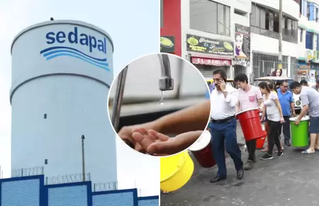 Sedapal anunció corte de agua en distritos limeños.