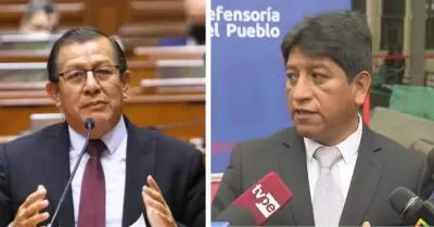 Presidente del Congreso contra defensor del Pueblo