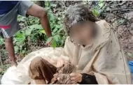 Aterrador hallazgo! Mujer es encontrada encadenada a un rbol tras 40 das en el bosque