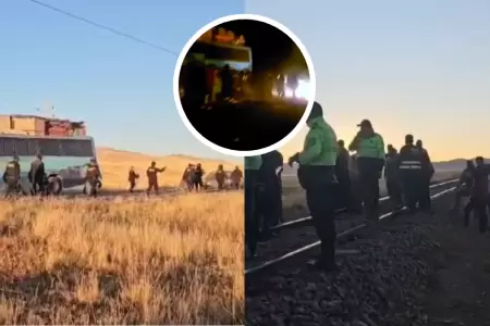 Pobladores enfrentan a policas para saquear bus