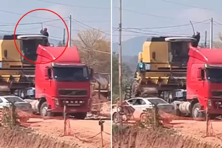 Hombre recibe descarga elctrica por tocar cables de alta tensin.