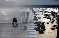 Terrible! Rayo impacta en una playa llena de turistas y deja a tres personas heridas