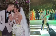 Melissa Paredes y Anthony Aranda rinden homenaje a su amor con baile al estilo de 'El Gran Show' en su boda