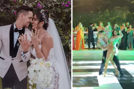 Melissa Paredes y Anthony Aranda protagonizan baile en su boda.