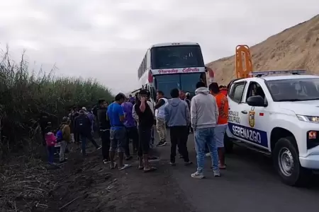 Tragedia en bus interprovincial