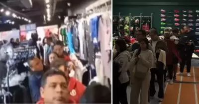 Hinchas de Universitario hacen largas colas para comprar camiseta del centenario