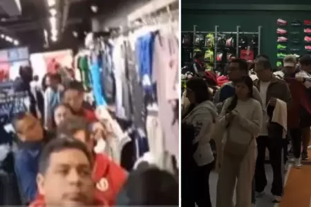 Hinchas de Universitario hacen largas colas para comprar camiseta del centenario