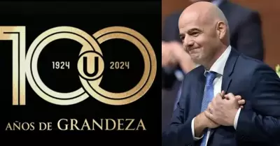 Gianni Infantino saluda a la 'U' por su Centenario.