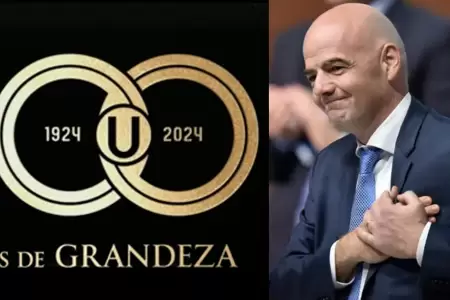 Gianni Infantino saluda a la 'U' por su Centenario.