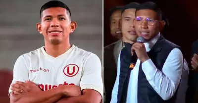 Edison Flores emocionado en el Centenario de la 'U'.