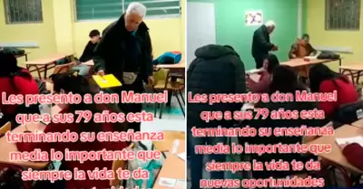 Hombre de 79 aos admirado por retomar la secundaria.