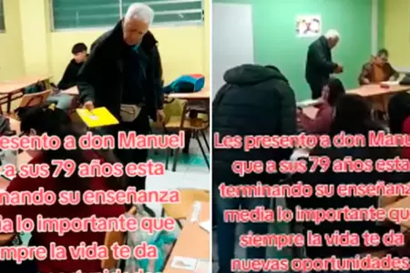 Hombre de 79 aos admirado por retomar la secundaria.