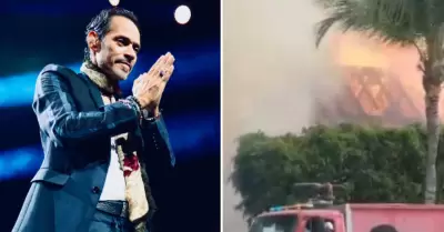 Mansin de Marc Anthony se incendia.