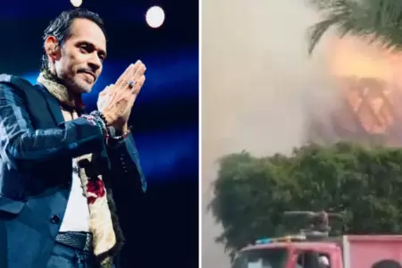 Mansin de Marc Anthony se incendia.