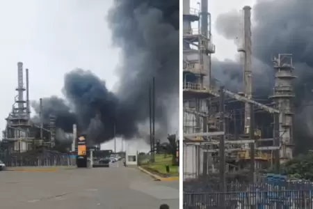 Incendio consume refinera 'La Pampilla'.