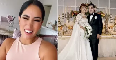 Melissa Paredes se burl del vestido de novia de Magaly Medina.